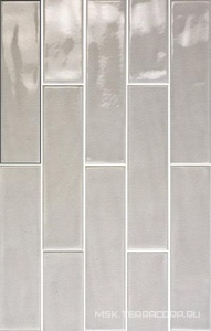 Керамическая плитка для стены APE Ceramica Monocroma Petal LightGrey Craquele  ZZ7,5x30 n126424