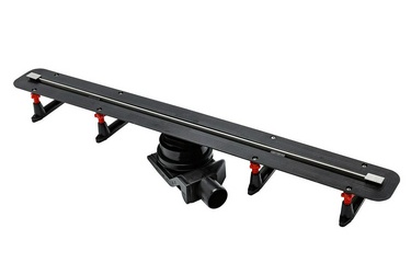 Дренажный канал 1050хh82/120мм,готовый компл,сифон d50 выход вбок 48л/мин,ножки, ультратонкая дизайн-вставка (цв.мат.хром), Confluo Slim L XX