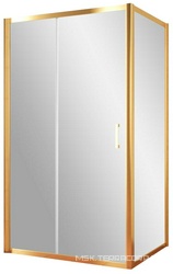 Душевое ограждение ZP+ZPV, 120x80x1900 мм, профиль золото, стекло прозрачное, БЕЗ поддона ZZ