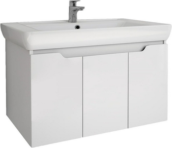 Тумба подвесная  (D) -80см., 2 распашн.дверцы, БЕЗ раковины арт.192185, цв.белый KL Dreja Q 99.1003