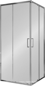 Душевой уголок 900х900хh1950мм, квадрат, (стекло прозрачн.5мм, фурн.цв.хром),  ZZ BelBagno Luce LUCE-A-2-90-C-Cr