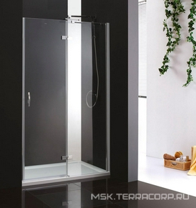 Душевая дверь1000х1950 мм, стекло- прозрачное, профиль-хром,  ZZ Cezares Bergamo BERGAMO-W-B-12-100-C-Cr-R