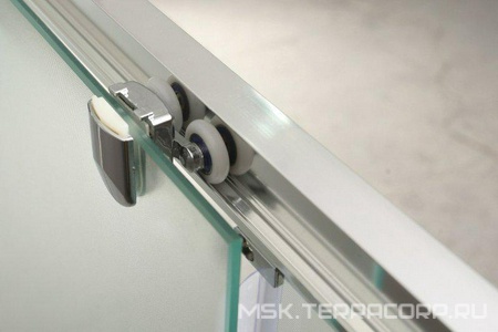 Дверь для душа, в нишу (1200-1350)хh1900мм, сдвижная, 1 дверь, 1 неподв.секция, правая/левая, (стекло рифленое Punto 5мм, фурн.цв.хром),  ZZ BelBagno Unique UNIQUE-BF-1-120/135-P-Cr