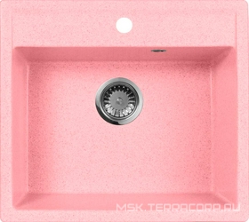Мойка кухонная AquaGranitEx M-56 розовая| 50x56x20