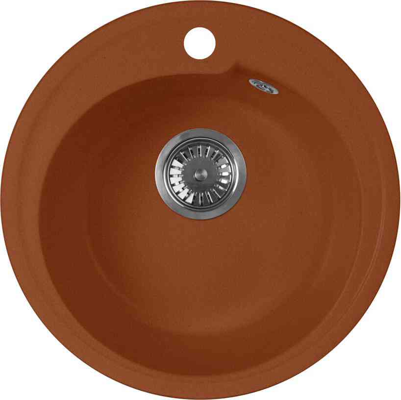 Мойка кухонная AquaGranitEx M-45 терракот| 44x44x18