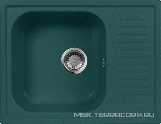 Мойка кухонная AquaGranitEx M-13 зеленая| 49x64x19
