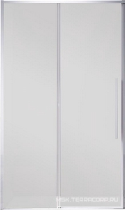 Дверь для душа, в нишу 1100хh1950мм, раздвиж, 1 дверь, 1 неподв.секция, правая/левая, (стекло прозрачн. 6мм Easy Clean, фурн.цв.хром),  ZZ Vincea Slim-N VDS-4SN110CL