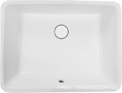 Раковина встраиваемая снизу 500х380хh145мм, с переливом, крепёжные уголки в компл., Bahia 13 ZZ Hatria Универсал BH0500380010TU0