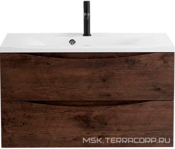 База под раковину подвесная с двумя выкатными ящиками, 1000х445х500мм, (цв. Rovere Moro),  BelBagno Marino MARINO-1000-2C-SO-RW-P