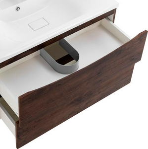 База под раковину подвесная с двумя выкатными ящиками, 1000х445х500мм, (цв. Rovere Moro),  BelBagno Marino MARINO-1000-2C-SO-RW-P