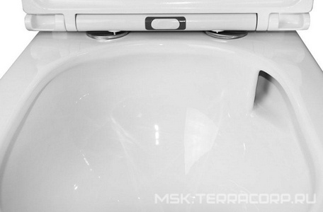 Унитаз приставной, с бачком, безободковый с сиденьем микролифт в компл., система смыва Tornado, белый Azario Conto AZ-T005BR