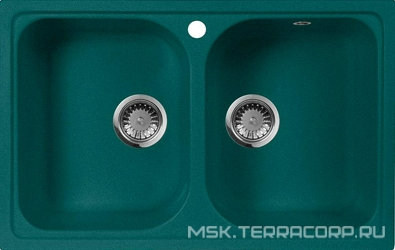 Мойка кухонная AquaGranitEx M-15 зеленая| 49x77x20