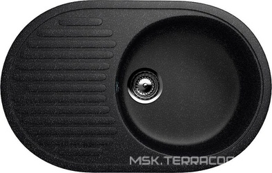 Мойка кухонная Ulgran U-107-308 черный| 45x72x18