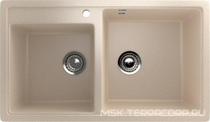 Мойка кухонная Ulgran U-200-328 бежевая| 48x84x20