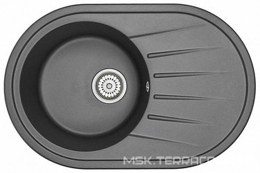 Мойка кухонная Granula Standart ST-7601 черная| 50x76x20