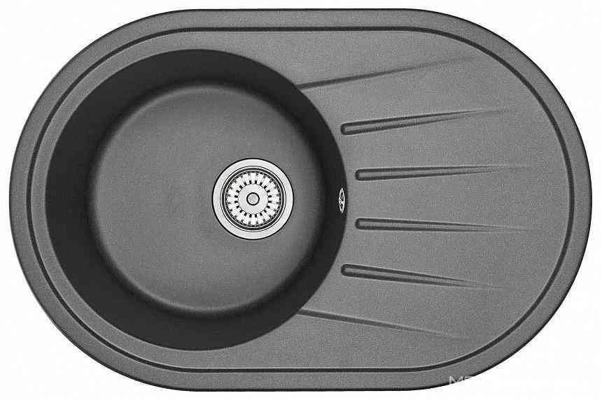 Мойка кухонная Granula Standart ST-7601 черная| 50x76x20