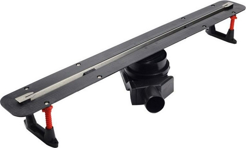 Дренажный канал 300мм, готовый компл, сифон d50 выход вбок, мокрый гидрозатвор, ножки, дизайн-вставка нерж.сталь, в компл., Slim ZZ Pestan Confluo Slim Line 13100024