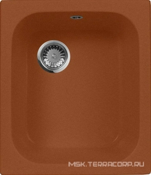 Мойка кухонная AquaGranitEx M-17 терракот| 48x42x19