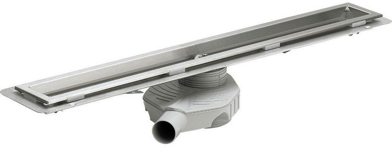 Душевой лоток 900мм, с сифоном, выход вбок DN 50мм, h90/150мм, 0,5-0,7л/с, нерж сталь, (БЕЗ решетки, опор, уплотн.материала, монтажн.клея) Visign ZZ Viega Универсал 618025