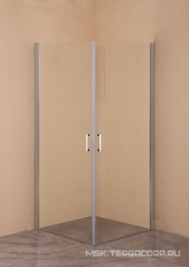 Душевое ограждение 90x90х190 см, распашные двери, проф.гл.хром, стекло прозрачное, без поддона ZZ Orange 
E04 
E04-090TCR