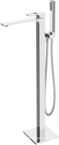 Смеситель для ванны, напольный, душевая лейка, шланг в компл., (цв.хром),  ZZ BelBagno Luce LUC-FMT-CRM