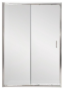 Дверь для душа, в нишу 1300хh1950мм, раздвижная, 1 дверь, 1 неподв.секция, правая/левая, (стекло прозрачн.5/4мм, фурн.цв.хром), Uno ZZ BelBagno Uno-195 UNO-195-BF-1-130-C-Cr