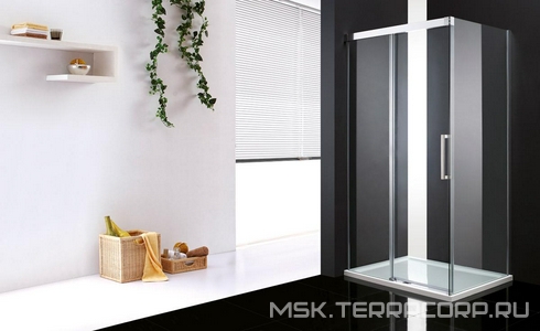 Душевой уголок 1200х1000хh2000мм, прямоугольный, правый/левый, вход 600мм, (стекло прозр. 8мм, фурнит. цв.хром),  ZZ Cezares Premier Soft PREMIER-SOFT-W-AH-1-120/100-C-Cr-IV