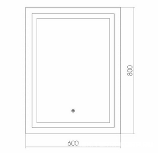 Зеркало с внутренней подсветкой 600*h800, сенсор XX Aquanika Quadro AQQ6080RU50