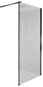 Душевая перегородка, неподвижная, 90xh200 см, профиль черный матовый, стекло прозрачное, БЕЗ ШТАНГИ (приобретается отдельно) ZZ Jacob Delafon Contra E22W90-BLV