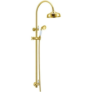 Душевой комплект (стойка д/душа, шланг, лейка, держатель) , цв.золото,  ZZ Boheme Imperiale 402