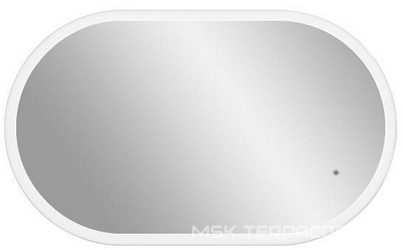 Зеркало 60х100 см, универсальный монтаж, LED подсветка с сенсорным выключателем XX