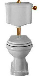 Унитаз 43х72хh95см, со "Средним" бачком, ВЫПУСК В ПОЛ, БЕЗ сиденья (механизм,труба,кнопка,кран подв.воды,крепл.к полу в комп.,цв.бронза), Lady Z XX XX