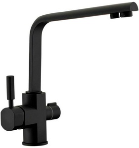 Смеситель Kaiser  40144-9 для кухонной мойки, встроенный кран д/питьевой воды,  цв. черный матовый, ZZ Kaiser Decor 40144-9 / к.т.429058