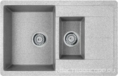 Мойка кухонная Whinstone Гурон 1 1/2B 1D серый| 50x77x22