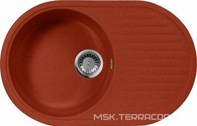 Мойка кухонная AquaGranitEx M-18 красный марс| 46x73x18