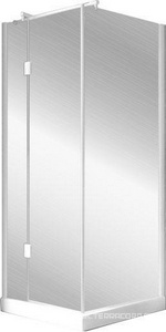 Душевое огражение AFP-fis LUX 90x90x1995 см, сторона правая, профиль белый, стекло прозрачное, ZZ Vegas Glass AFP-Fis AFP-Fis LUX 90 01 01 / правое
