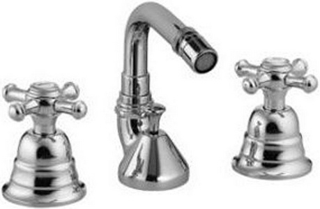 Смеситель для биде на 3 отв., с д/к (хром),  ZZ 3M Old italy 4427 CC