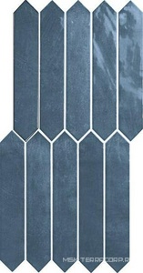 Керамическая плитка для стены APE Ceramica Switch On Dark Blue Gloss 4,3x24,3 n126492