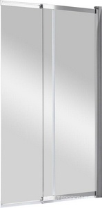 Штора на ванну, 2-х секц., раздвижная, (правая/левая), 800хh1500мм, (проф. хром, стекло 5мм прозрачное),  ZZ Cezares Slider SLIDER-VF-11-80/150-C-Cr