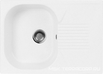 Мойка кухонная AquaGranitEx M-70 белая| 49x69x20