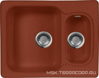 Мойка кухонная AquaGranitEx M-09 красный марс| 49x61x18