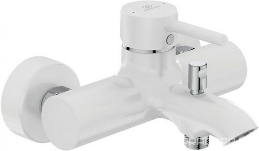 Смеситель для ванны, (цв.белый матовый / хром), Сeraline KL Ideal Standard ceraline BC199U5