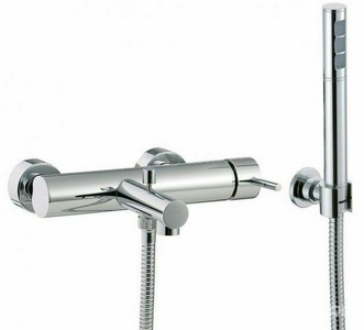 Смеситель для ванны (лейка, шланг, 2 кронштейна в компл), (цв. хром)  ZZ 3M Vela 5802 CC