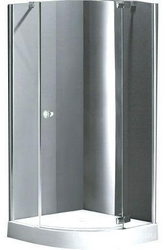 Душ. уголок 900х900хh1950мм, 1/4 круга, R550мм, расп.дверь петли справа, вход 685мм, с 2-мя неподв.сегм., (стекло прозрач, 6мм, фурн/хром), Triumph XX