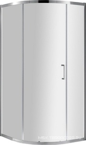 Душевой уголок (980-1005)-(980-1005)х1950 мм, 1/4 круга, (стекло прозр.Idrorepellente 6мм, фурн.цв.хром),  ZZ Cezares Molveno MOLVENO-R-1-100-C-Cr-IV