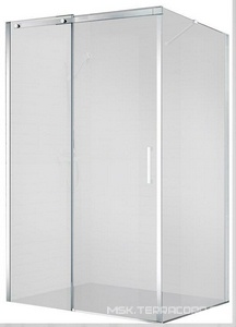 Душевое ограждение 1400x900х1950мм, прямоуг., сдвижная дверь, боковая стенка, правая/левая, (стекло прозрачн.8мм, фурн.цв.хром), Acqua ZZ BelBagno ACQUA ACQUA-AH-1-140/90-C-Cr