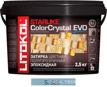 Затирка Starlike Color Crystal EVO AZZURRO TAORMINA S.820  2,5 кг. ZZ Litokol Starlike EVO S820/2,5