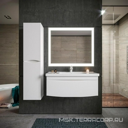 Тумба подвесная  Бриклаер  "40", БЕЗ раковины, цвет белый ZZ Бриклаер Вега 4627125414022