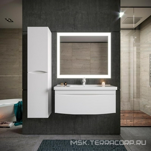 Тумба подвесная  Бриклаер  "40", БЕЗ раковины, цвет белый ZZ Бриклаер Вега 4627125414022