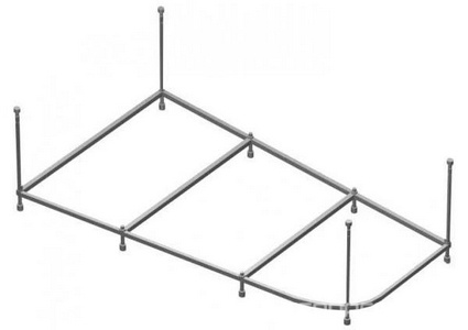 Каркас+установочный комплект для ванны  Mirsant Фанагория КФ170100